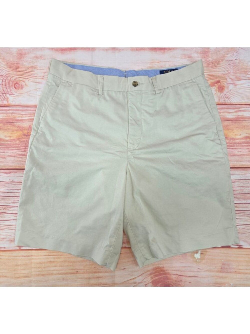 Polo Ralph Lauren Mens Stretch Classic Fit Beige Shorts 34